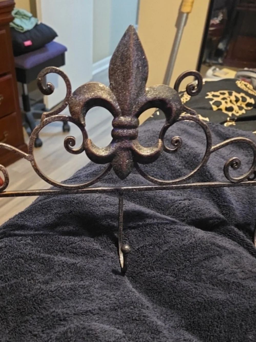 Ornate Metal Wall Accent Hook - Decorative Home Wall Decor